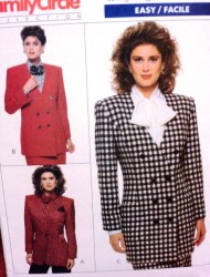 6664 88 LONGER SEMI FIT 1-2 BREASTED JACKET PATTERN 12-16